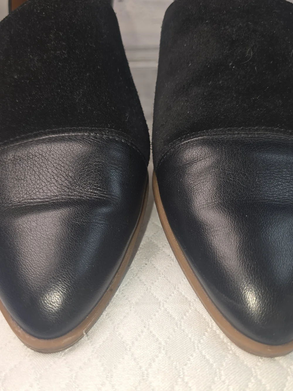 CHELSEA & VIOLET BLACK LEATHER PIPPA FLATS POINTED TOE d'ORSAY CUT OUT WOMENS 8M